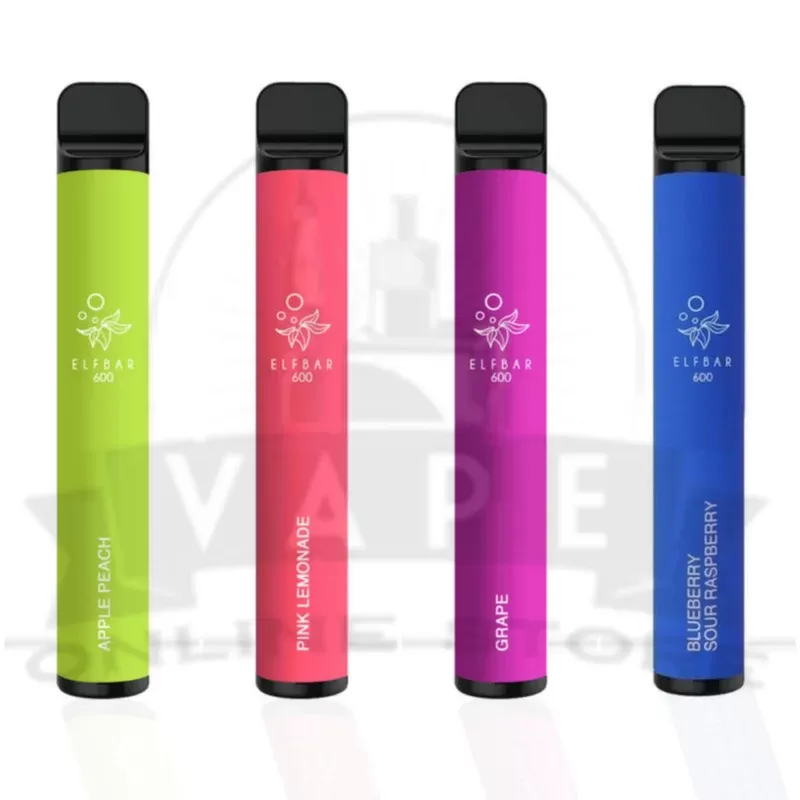 Box Of 10 Elf Bar 600 Puffs No Nicotine Wholesale Cheap