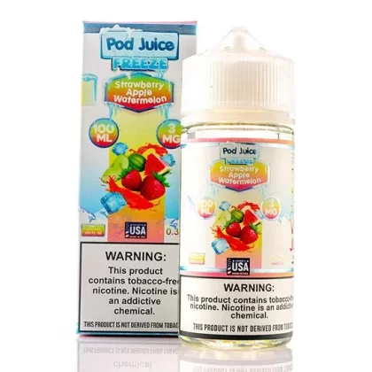 Strawberry Apple Watermelon Freeze – Pod Juice E-Liquid (100 ml)