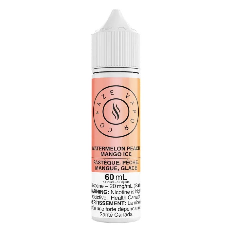 Faze Vapor Co 60mL Salts – Watermelon Peach Mango Ice