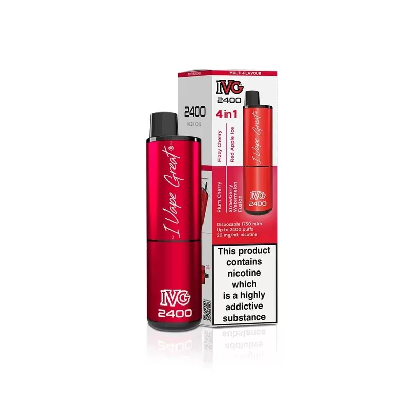 IVG 2400 Puff Disposable Vape – Red Edition