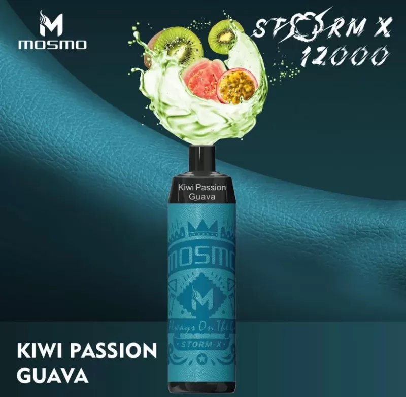 Mosmo Storm X Disposable Vape – 12K Puffs – Shisha Vape – Kiwi Passion Guava