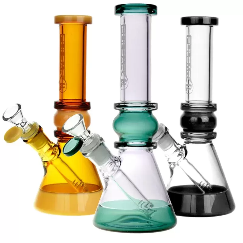 Pulsar High End Beaker Water Pipe- 9″ / 14mm F / Colors Vary