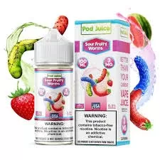 Pod Juice Sour Fruity Worms 100ml