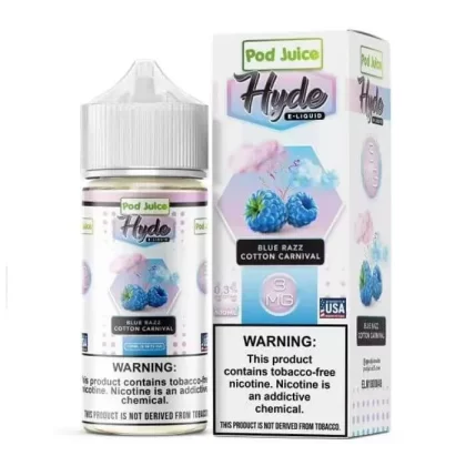 Blue Razz Cotton Carnival E-Liquid by Pod Juice Hyde
