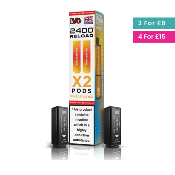 Pineapple Ice – IVG 2400 Reload 2-in-1 Prefilled PODS