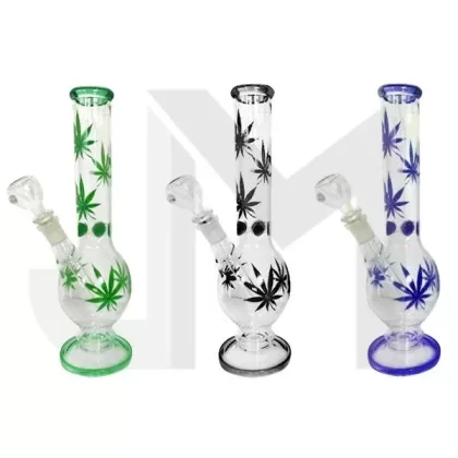 6 x 4Smoke 14″ Leaf Design Glass Bong – GB66 / GB67