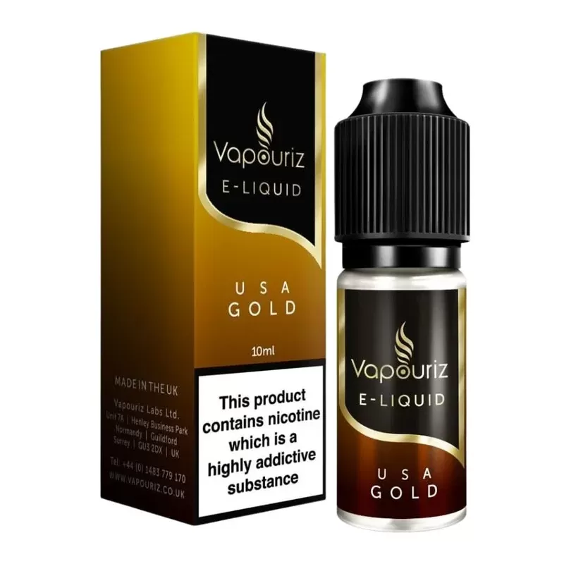 USA Gold Tobacco E-Liquid by Vapouriz (10ml)