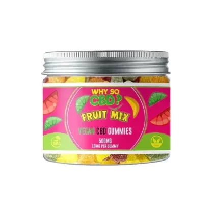 Why So CBD? 500mg Broad Spectrum CBD Small Vegan Gummies – Fruit Mix