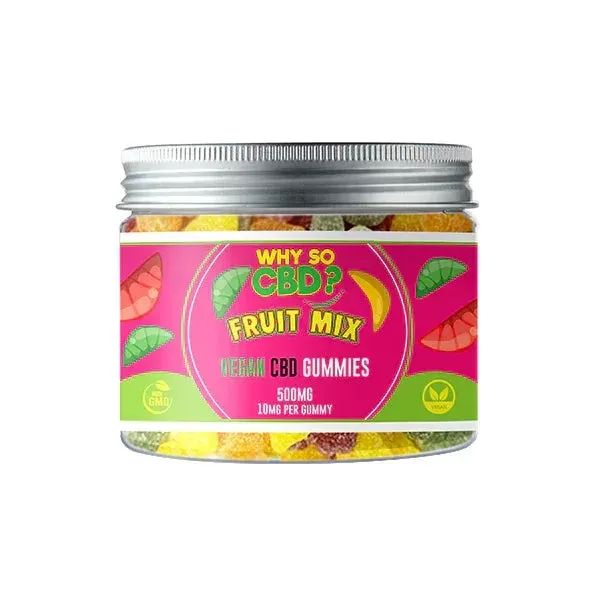 Why So CBD? 500mg Broad Spectrum CBD Small Vegan Gummies – Fruit Mix