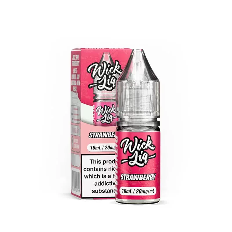 Wick Liq Bar Juice Strawberry 10ml Nic Salts E-Liquid