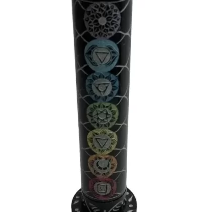 ZenN – Engraved Seven Chakra Symbols & Colours Tower Ash Catcher