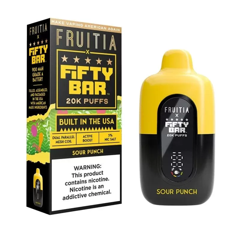 Sour Punch Fruitia x Fifty Bar Vape 20K Disposable