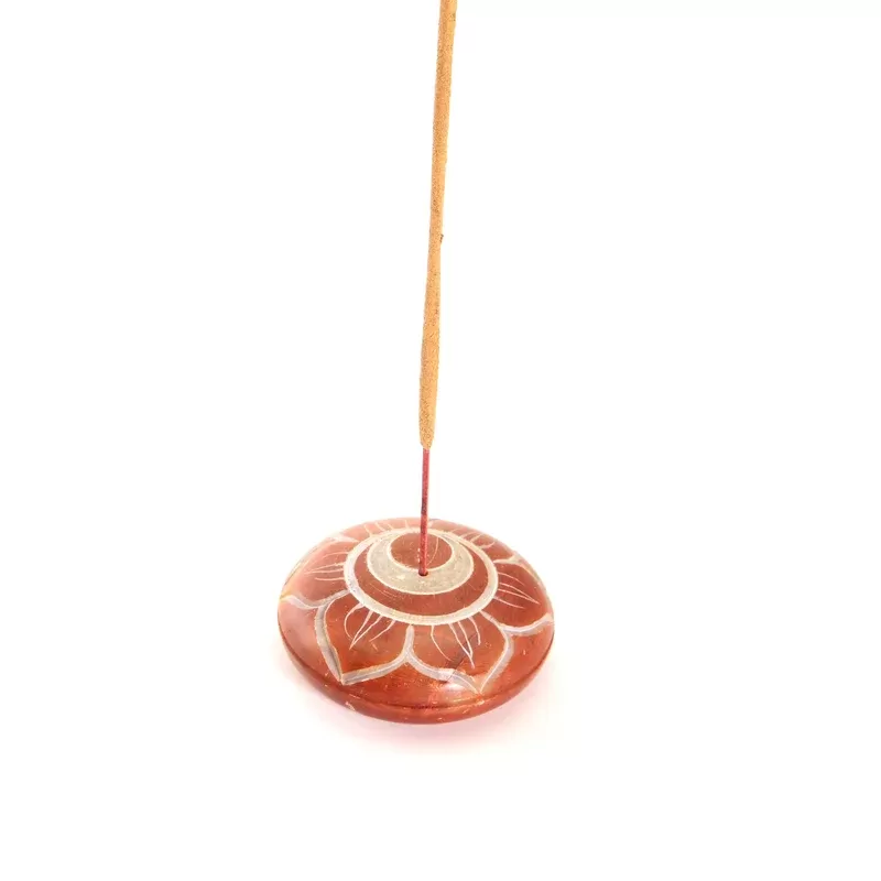 Prabhuji Incense Burner – Soapstone Pebble Sacral Chakra Svadhishtana 2.5″