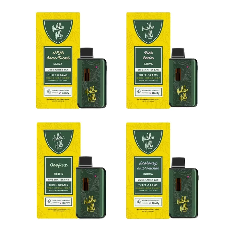 Hidden Hills Live Shatter HHC Blend Disposable Vape