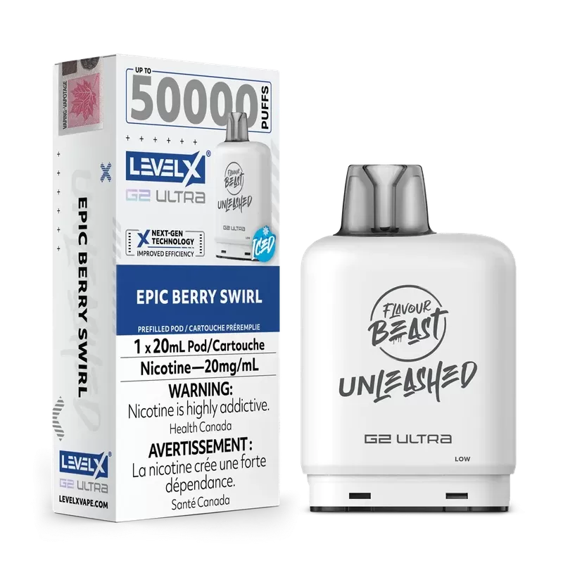 Epic Berry Swirl Iced by Level X Flavour Beast Unleashed G2 Ultra 50K