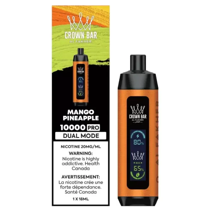 Crown Bar – Al Fakher – Disposable Vape 10K – Mango Pineapple