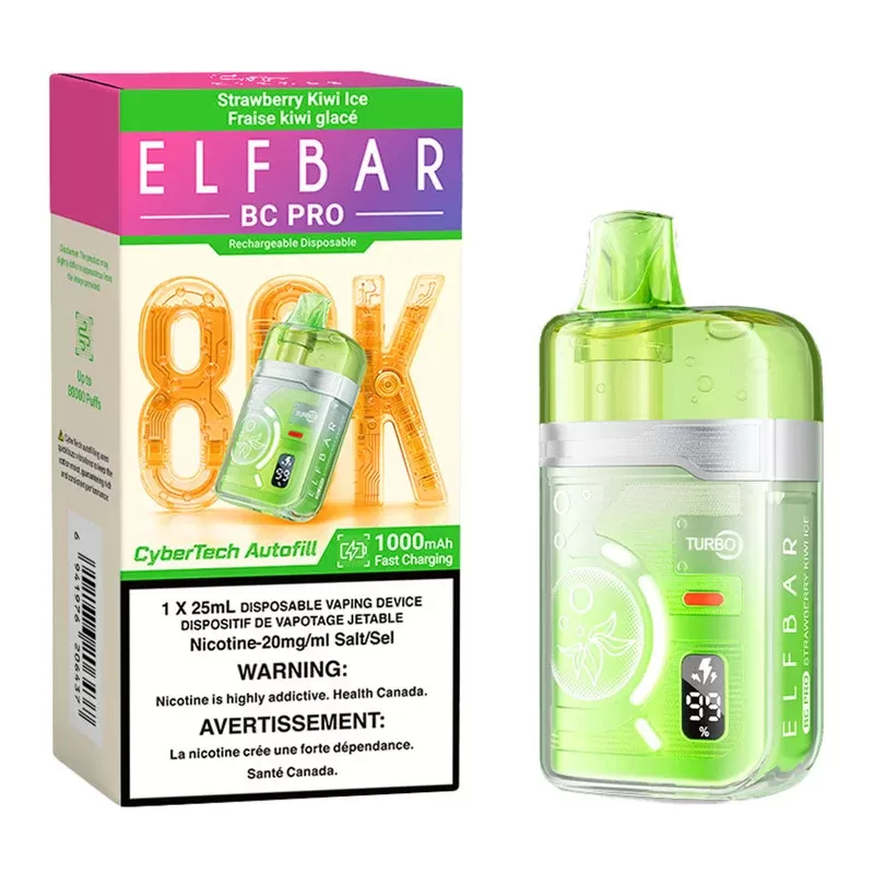 Elf Bar BC Pro 80K Disposable Vape Device – Strawberry Kiwi Ice 25ml