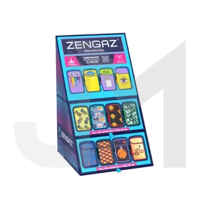 Zengaz Cube ZL-12 Royal Jet (EU-S3) – Jet Flame Lighters Bundle + 48 Lighters with Cube display stand