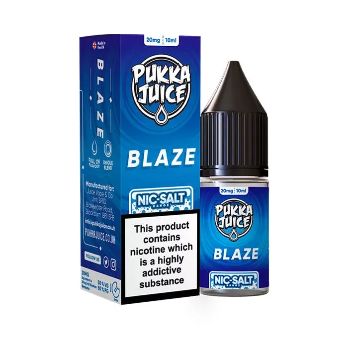 Blaze 10ml Nic Salt E-Liquid by Pukka Juice