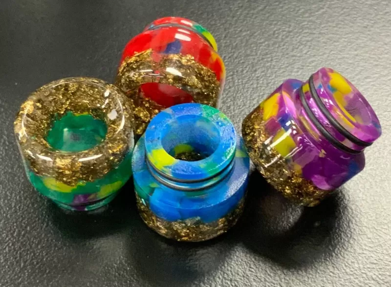810 Drip Tip with gold flaked rim…. Fancy… V19