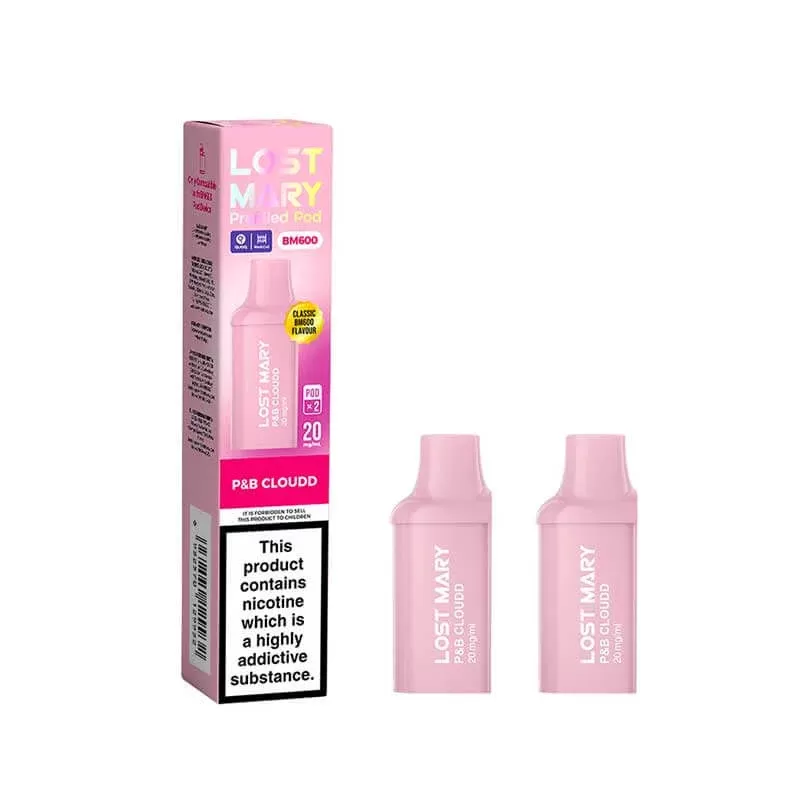 Lost Mary BM600 P & B Cloudd Prefilled Vape Pods 20mg – 2PK
