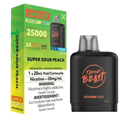 Level X Flavour Beast Boost G2 – Super Sour Peach