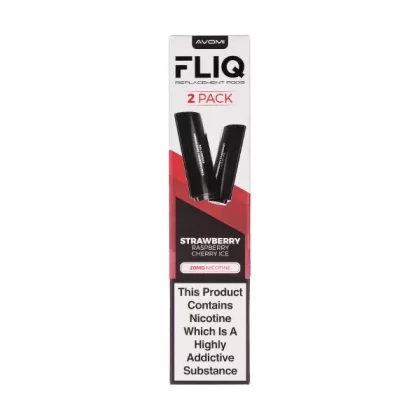 Strawberry Raspberry Cherry Ice FLIQ Prefilled Pods by Avomi