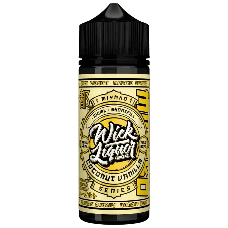 Wick Liquor Coconut Vanilla Miyako Yoghurt 100ml Shortfill