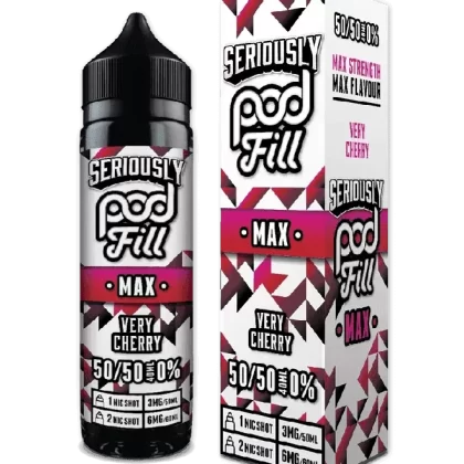 VERY CHERRY – 40ML SHORT FILL 50/50 BY SERIOUSLY POD FILL MAX