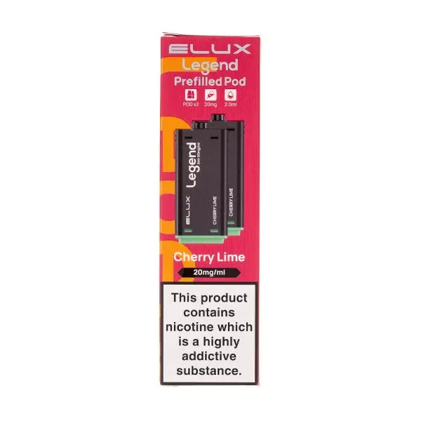 Cherry Lime Legend 1500 Prefilled Pods by Elux