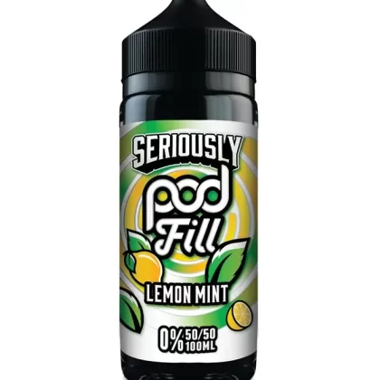 Seriously Pod Fill 100ml – Lemon Mint (FREE NIC SHOTS)