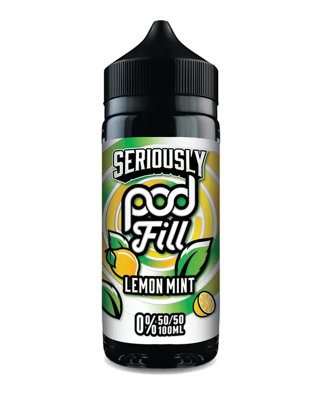 Seriously Pod Fill 100ml – Lemon Mint (FREE NIC SHOTS)