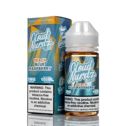 Cloud Nurdz E-Liquid – Peach Blue Raspberry Iced – 100ml