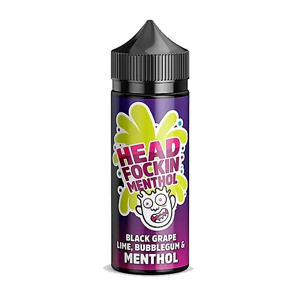 Head Fockin Menthol E Liquid by Kingston – Black Grape Lime, Bubblegum and Menthol