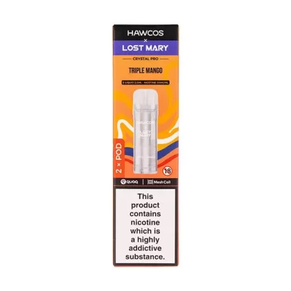 Triple Mango Crystal Pro Prefilled Pods by Hawcos x Lost Mary