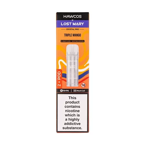 Triple Mango Crystal Pro Prefilled Pods by Hawcos x Lost Mary