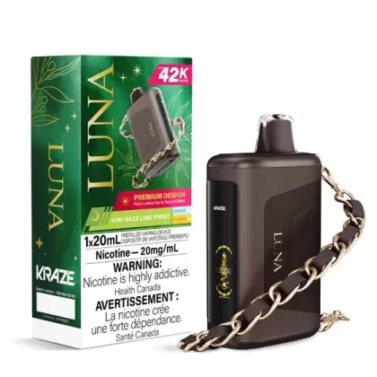 Kraze Luna Disposable Vape – 42K Puffs – Kiwi Razz Lime Frost