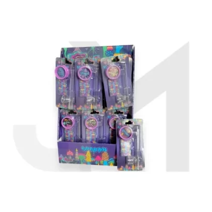 24 x Glass Pipe 858 IG with Plastic Grinder Display Set – GS2683