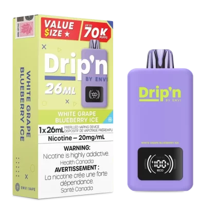 WHITE GRAPE BLUEBERRY ICE – DRIP’N 26ML BY ENVI
