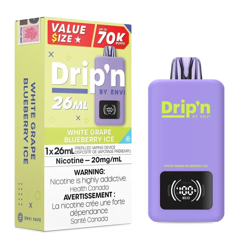 WHITE GRAPE BLUEBERRY ICE – DRIP’N 26ML BY ENVI