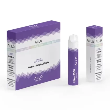 Grape Ice (Ultra 2500) by Allo – Disposable Vape [ON] – [10mg, 20mg]