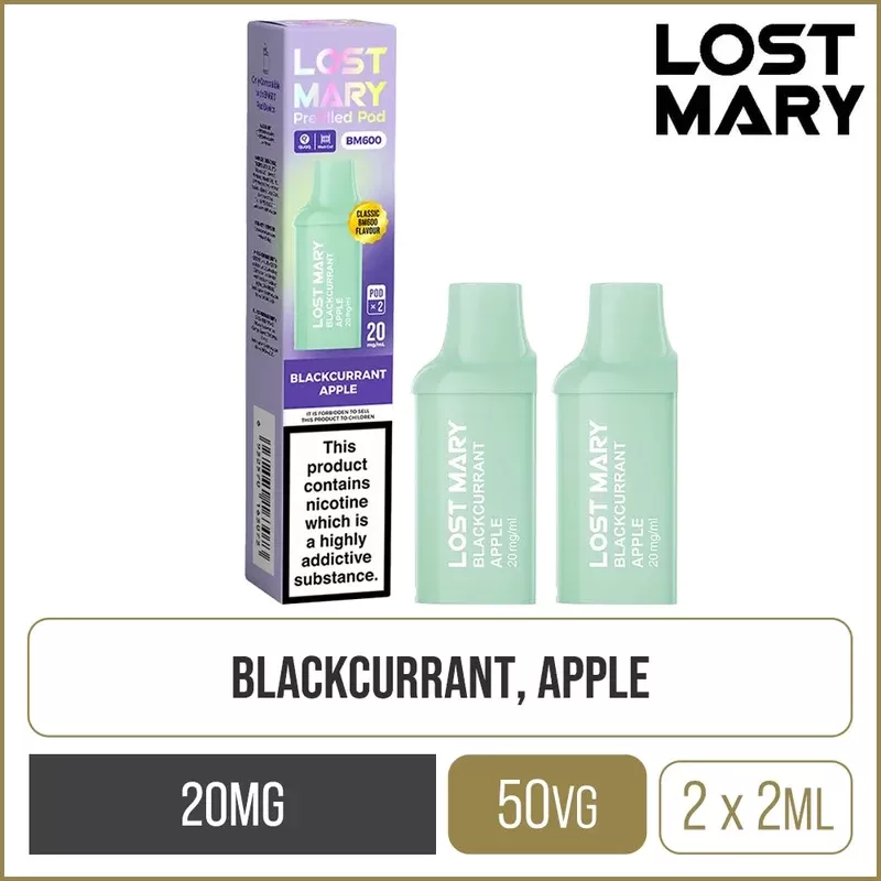 Blackcurrant Apple Lost Mary BM600 Pods 2 Pack