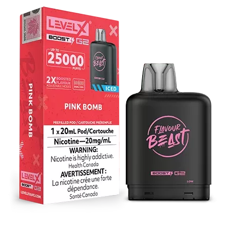 Pink Bomb Iced – Level X Flavour Beast Boost 25K