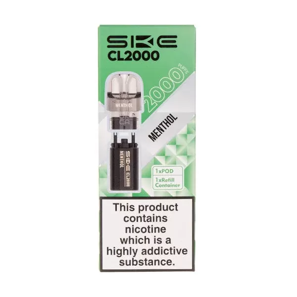 Menthol CL2000 Prefilled Pod + Refill by SKE