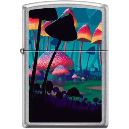 Zippo Lighter – Magic Mushrooms Street Chrome