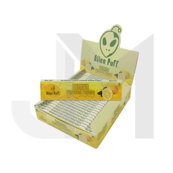 Alien Puff Lemon Flavour King Size Papers – 25 Booklets (HPF2810)