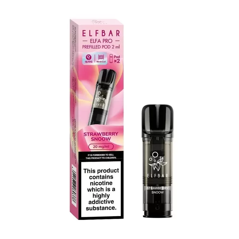 Strawberry Snoow (Strawberry Ice Cream) Prefilled Pods Elfa PRO Series by Elf Bar (2 x 2ml)