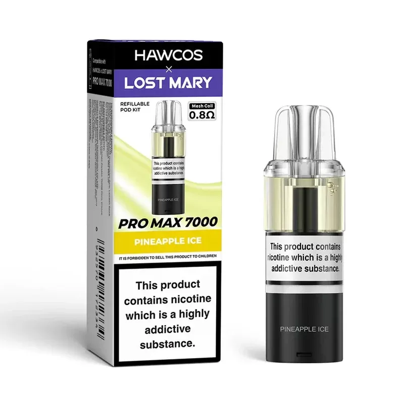 Pineapple Ice – Hawcos x Lost Mary Pro Max 7000 Prefilled Pod + Refill Container