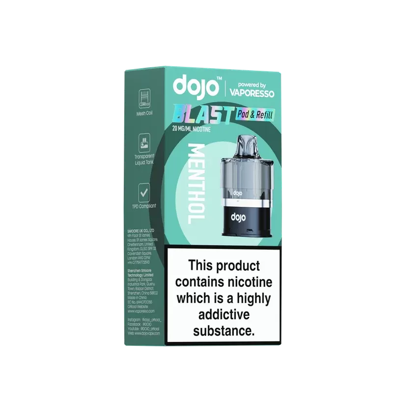 Vaporesso DOJO Blast 6000 Refillable Pod 12ml – Menthol