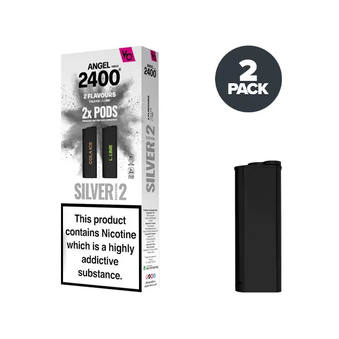 Silver Edition 2 Angel 2400 Pre-filled Pods by Vapes Bars